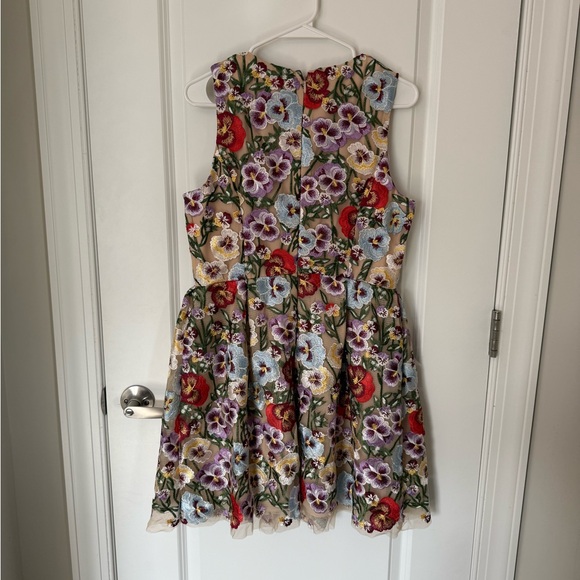 Just Me Multicolor Embroidered Floral Mini Dress - Picture 9 of 11